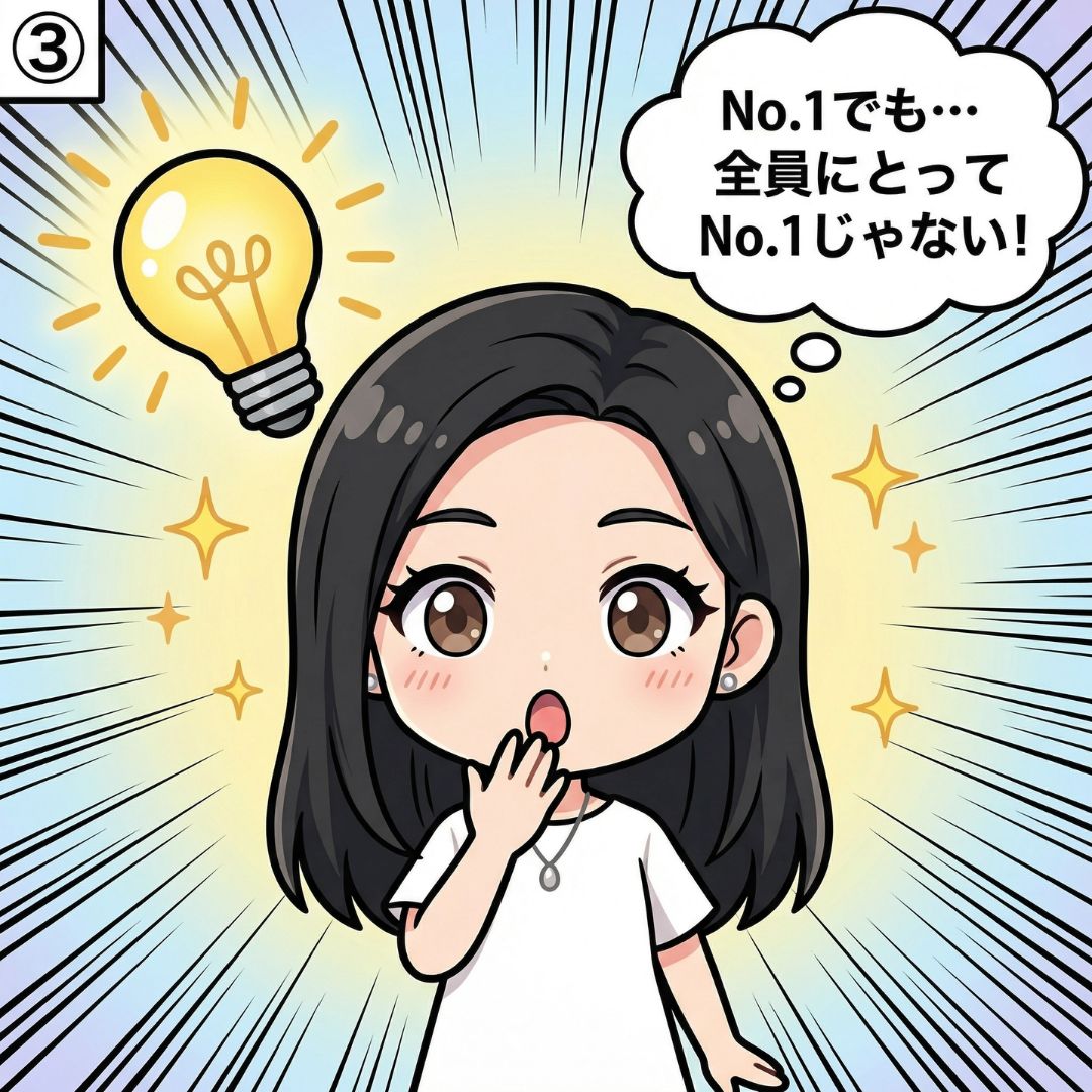 元歯科衛生士の山口さやかが「No.1でも全員にとってNo.1じゃない」と気づく瞬間のセルフホワイトニング比較漫画③