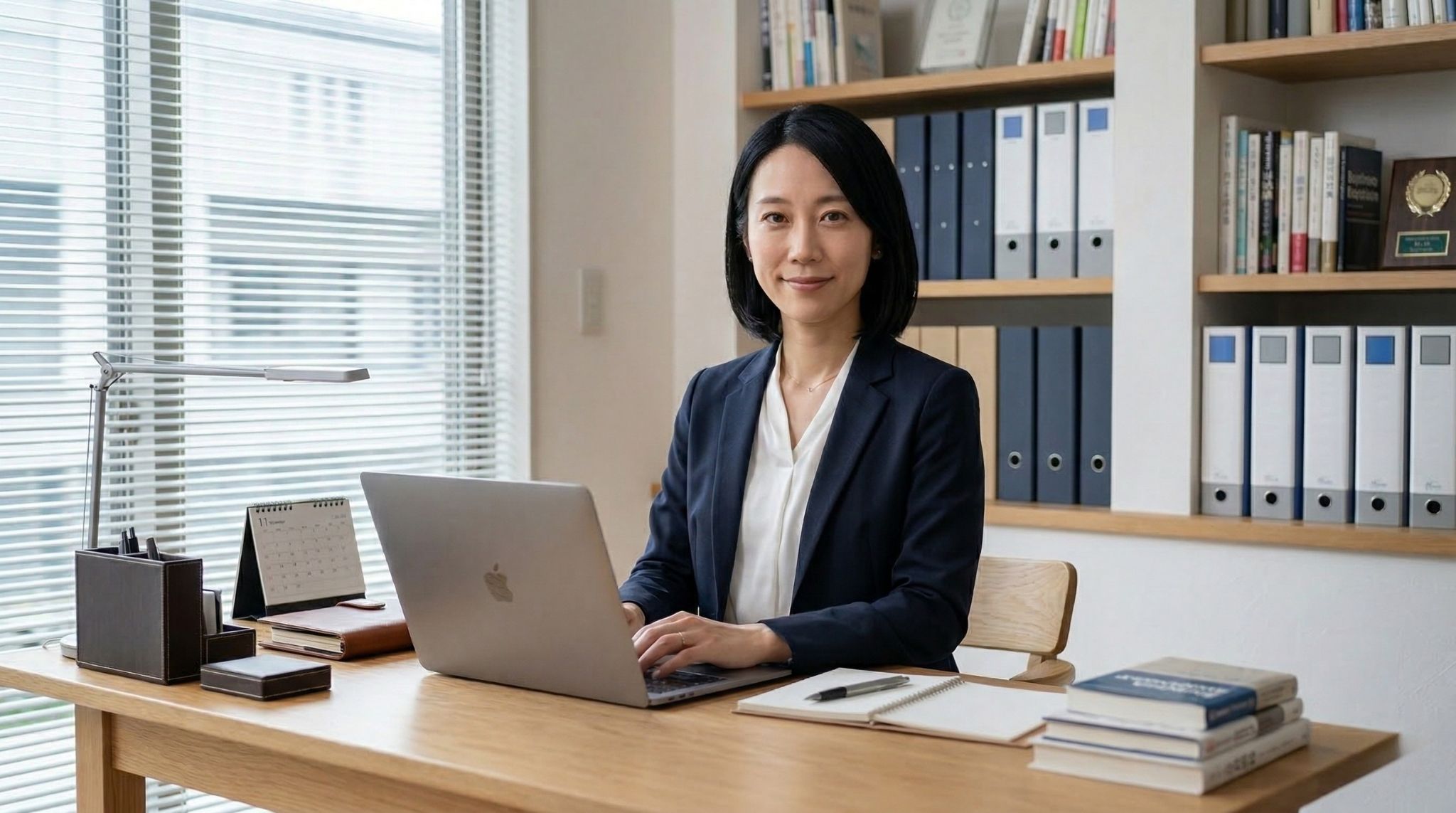 山口さやかの執筆の様子